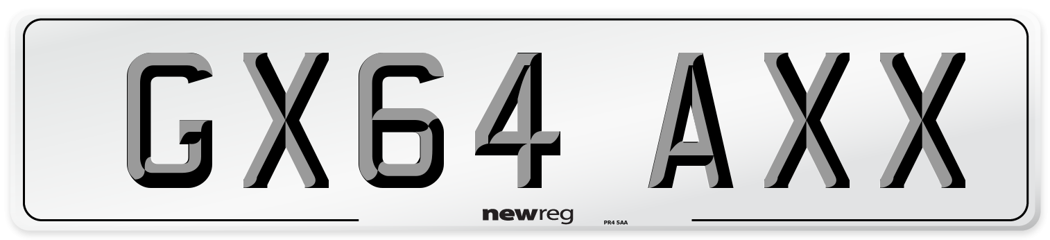 GX64 AXX Number Plate from New Reg